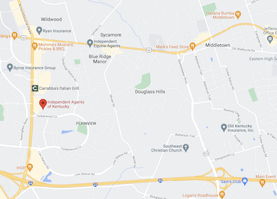 Map of local area - Independent Agents of KY